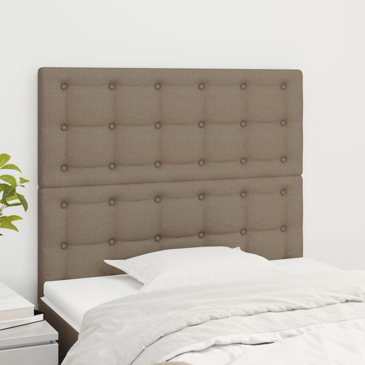 sengegavl taupe 100x5x118/128 cm stof