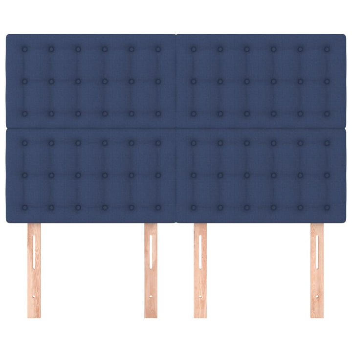 sengegavl blå 144x5x118/128 cm stof