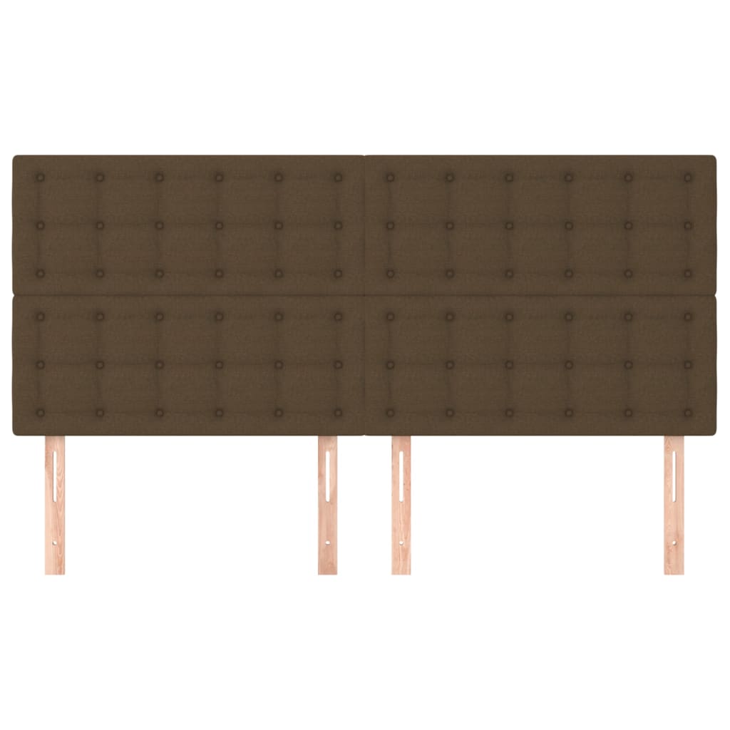 sengegavl mørkebrun 160x5x118/128 cm stof