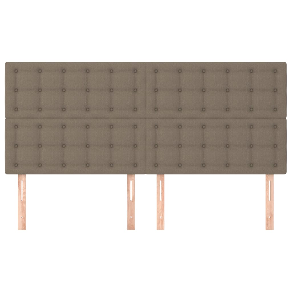 sengegavl taupe 160x5x118/128 cm stof