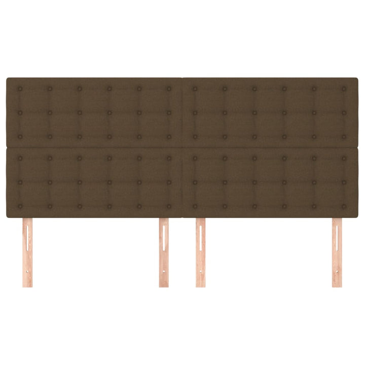 sengegavl mørkebrun 180x5x118/128 cm stof
