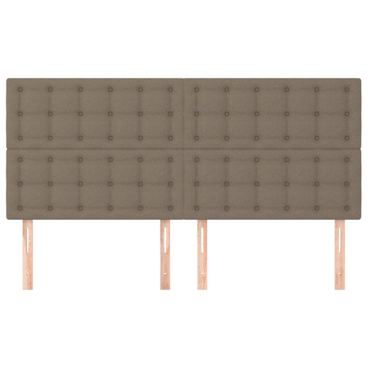 sengegavl taupe 180x5x118/128 cm stof