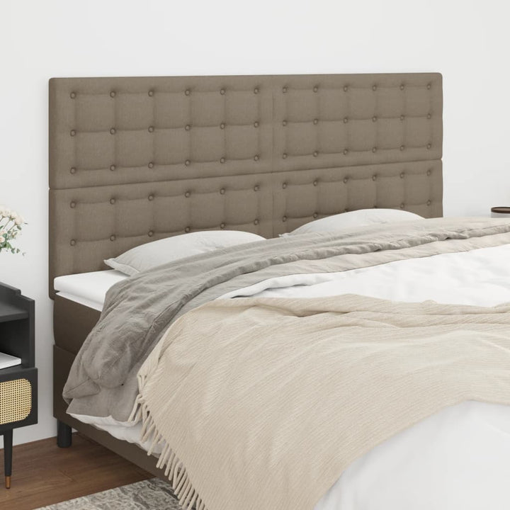 sengegavl taupe 180x5x118/128 cm stof
