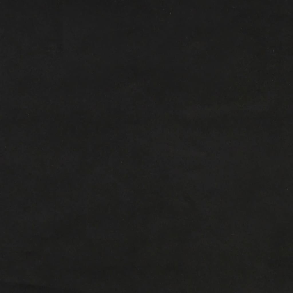 sengegavl sort 80x5x118/128 cm fløjl