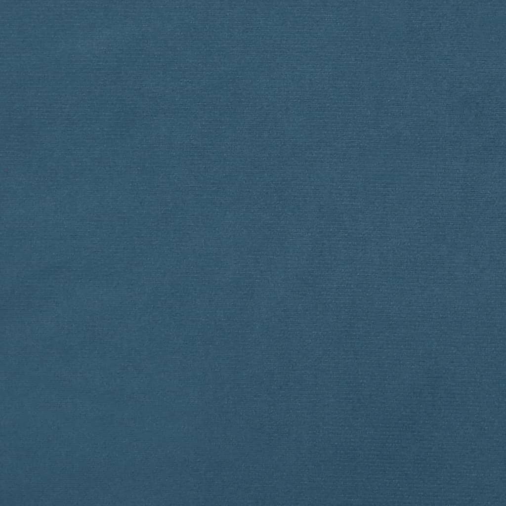 sengegavl mørkeblå 200x5x118/128 cm fløjl