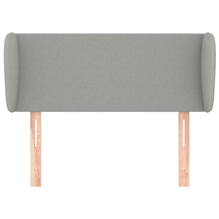 sengegavl med kanter 83x23x78/88 cm stof lysegrå