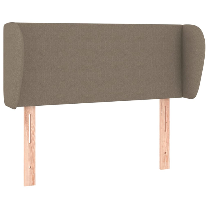 sengegavl med kanter 83x23x78/88 cm stof gråbrun