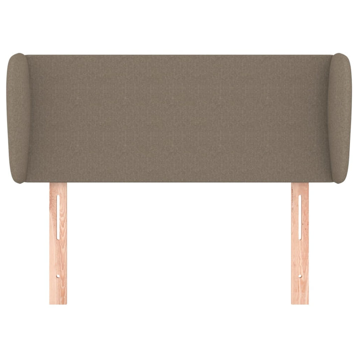 sengegavl med kanter 83x23x78/88 cm stof gråbrun