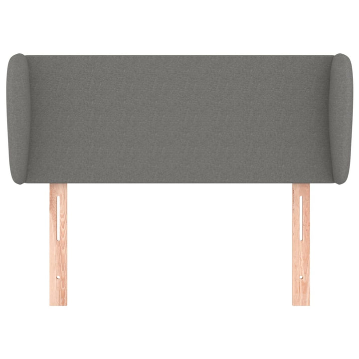sengegavl med kanter 93x23x78/88 cm stof mørkegrå