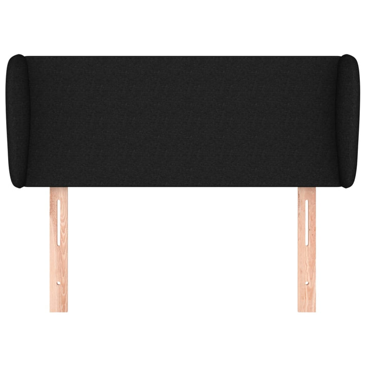sengegavl med kanter 93x23x78/88 cm stof sort