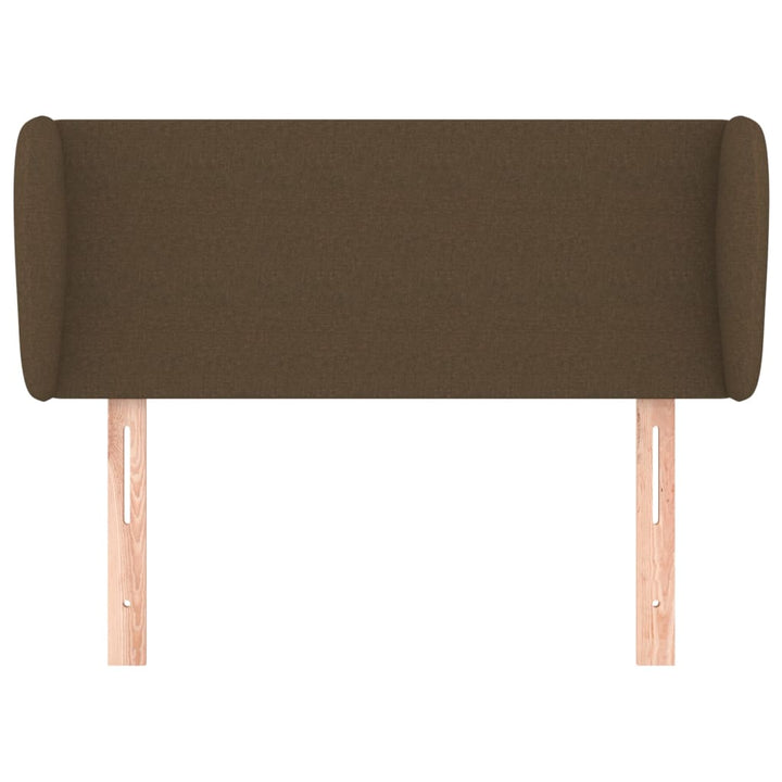 sengegavl med kanter 103x23x78/88 cm stof mørkebrun