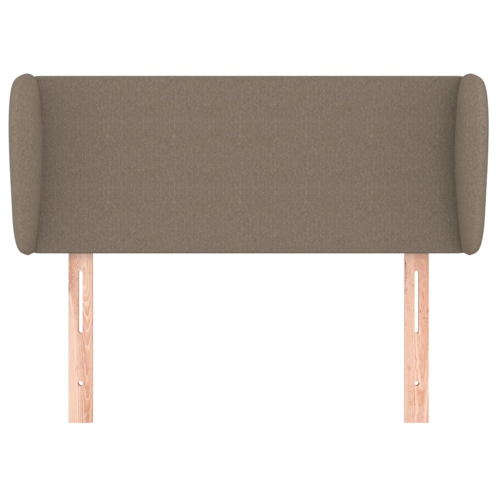sengegavl med kanter 103x23x78/88 cm stof gråbrun
