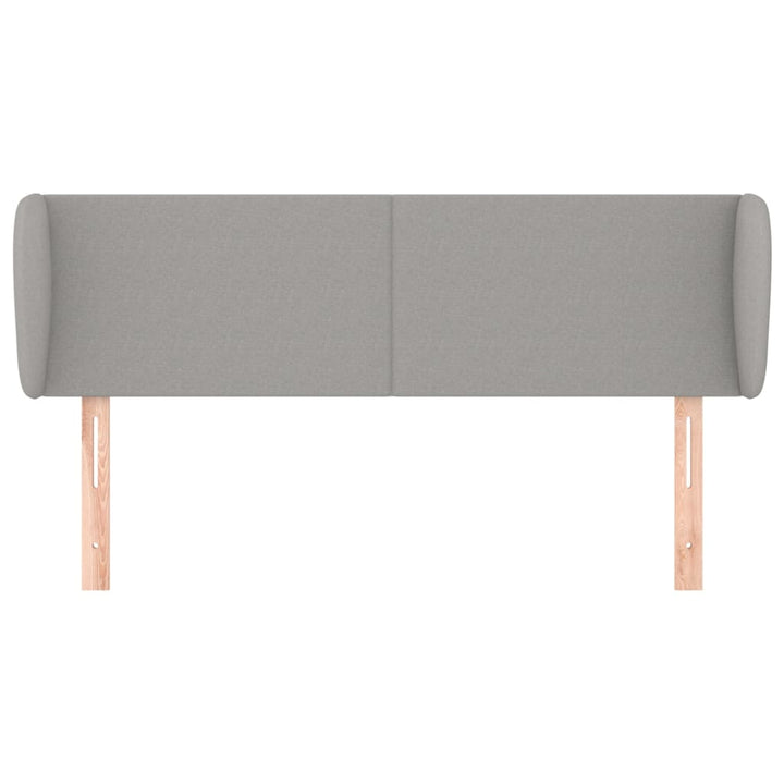 sengegavl med kanter 147x23x78/88cm stof lysegrå