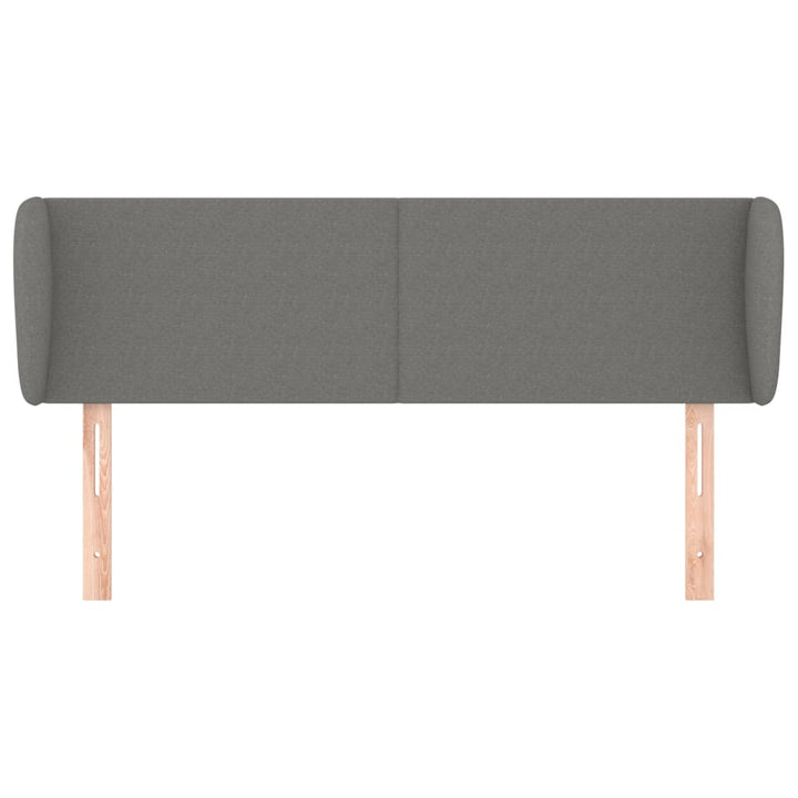 sengegavl med kanter 147x23x78/88 cm stof mørkegrå