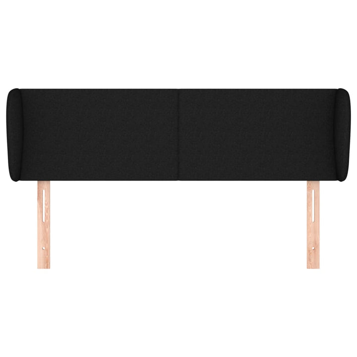 sengegavl med kanter 147x23x78/88 cm stof sort