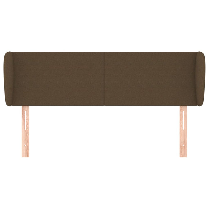 sengegavl med kanter 147x23x78/88 cm stof mørkebrun