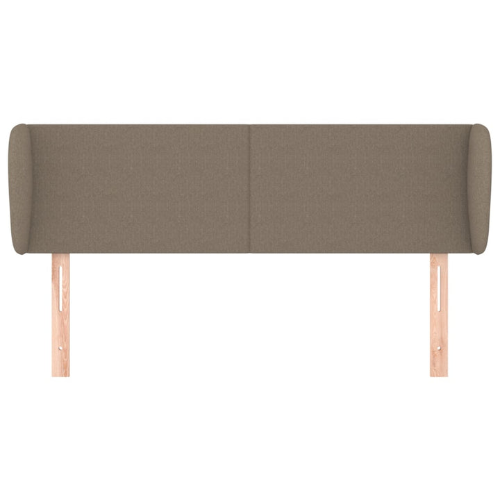 sengegavl med kanter 147x23x78/88 cm stof gråbrun