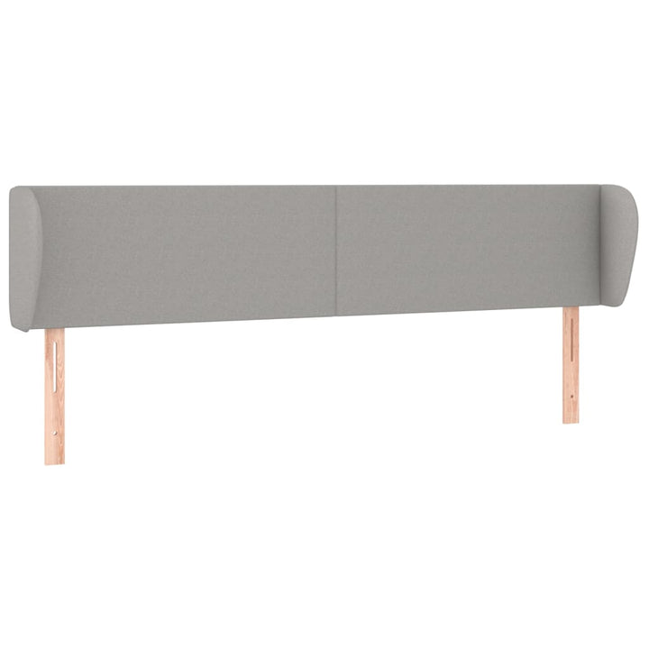 sengegavl med kanter 147x23x78/88cm stof lysegrå