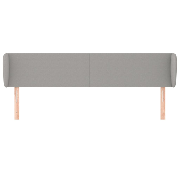 sengegavl med kanter 147x23x78/88cm stof lysegrå