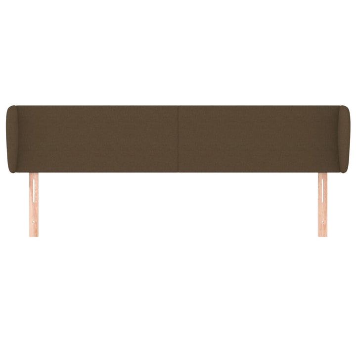 sengegavl med kanter 183x23x78/88 cm stof mørkebrun