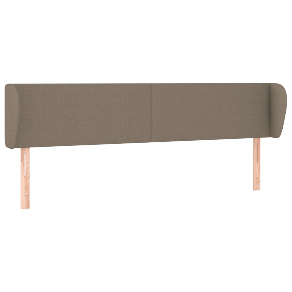 sengegavl med kanter 183x23x78/88 cm stof gråbrun