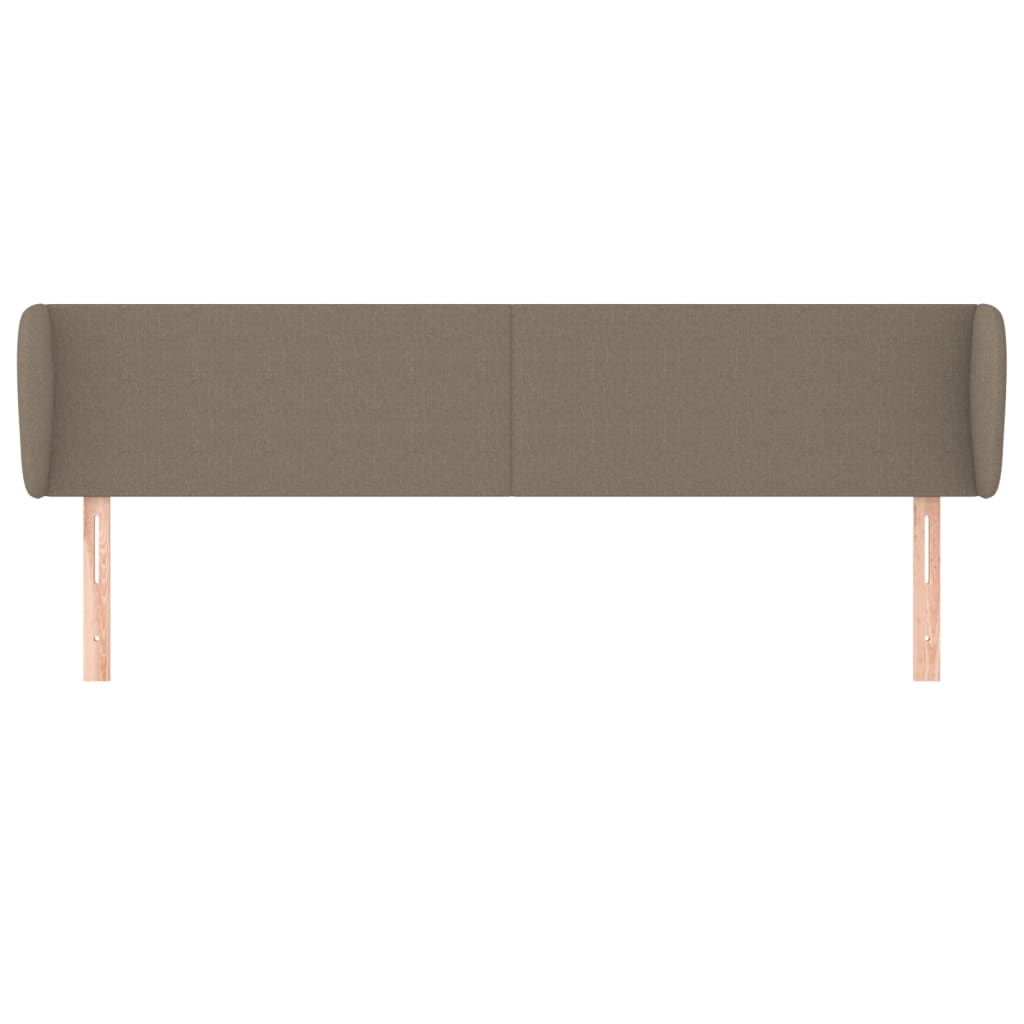 sengegavl med kanter 203x23x78/88 cm stof gråbrun