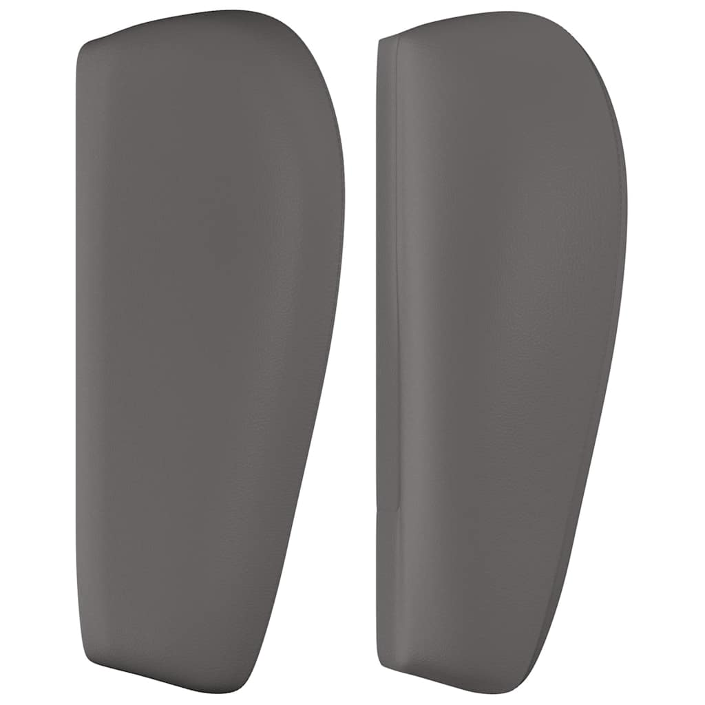 sengegavl med kanter 83x23x78/88 cm kunstlæder grå
