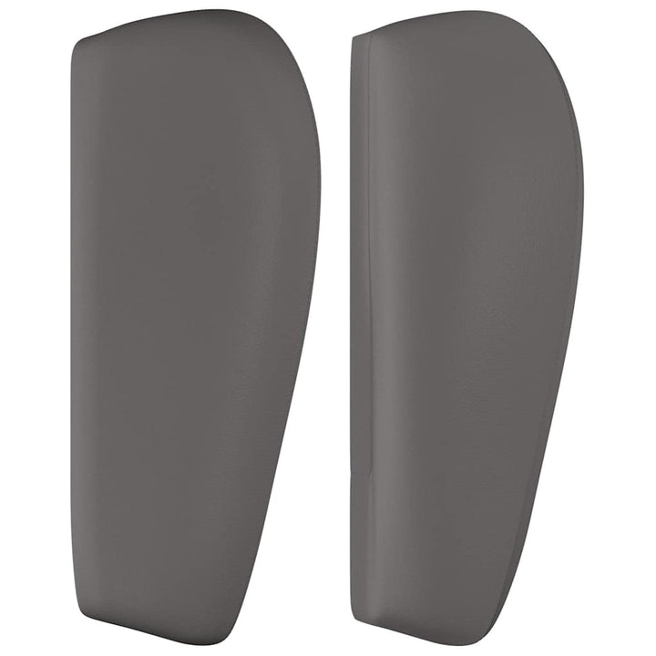 sengegavl med kanter 83x23x78/88 cm kunstlæder grå