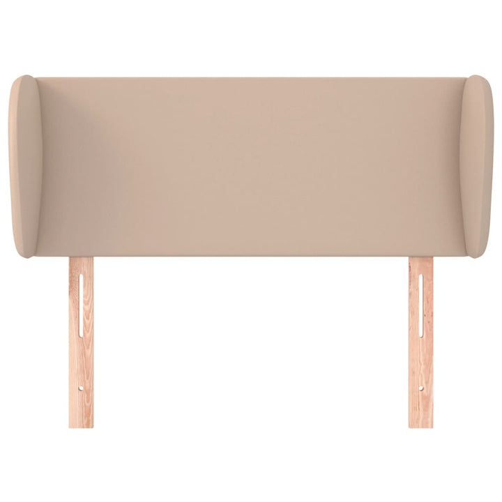 sengegavl med kanter 83x23x78/88 cm kunstlæder cappuccino