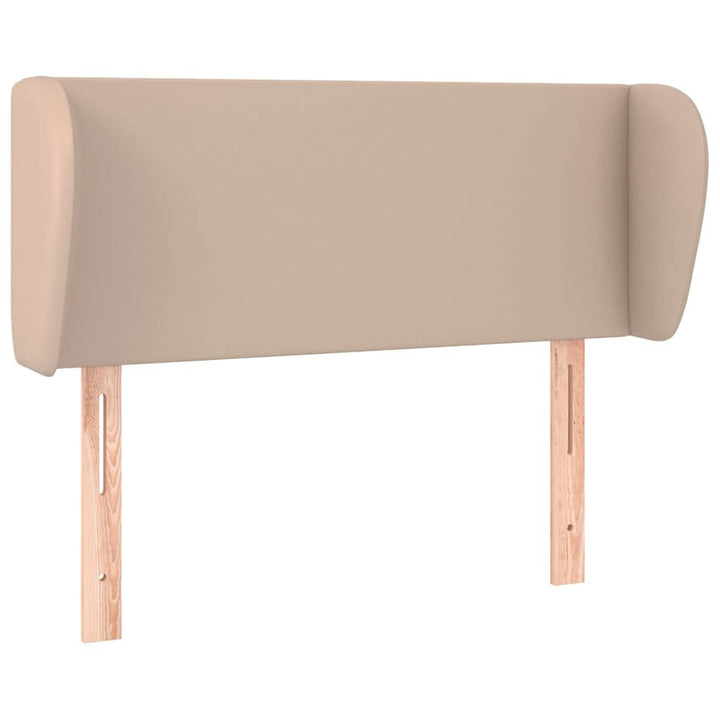 sengegavl med kanter 93x23x78/88 cm kunstlæder cappuccino