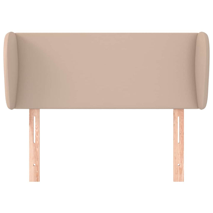 sengegavl med kanter 93x23x78/88 cm kunstlæder cappuccino