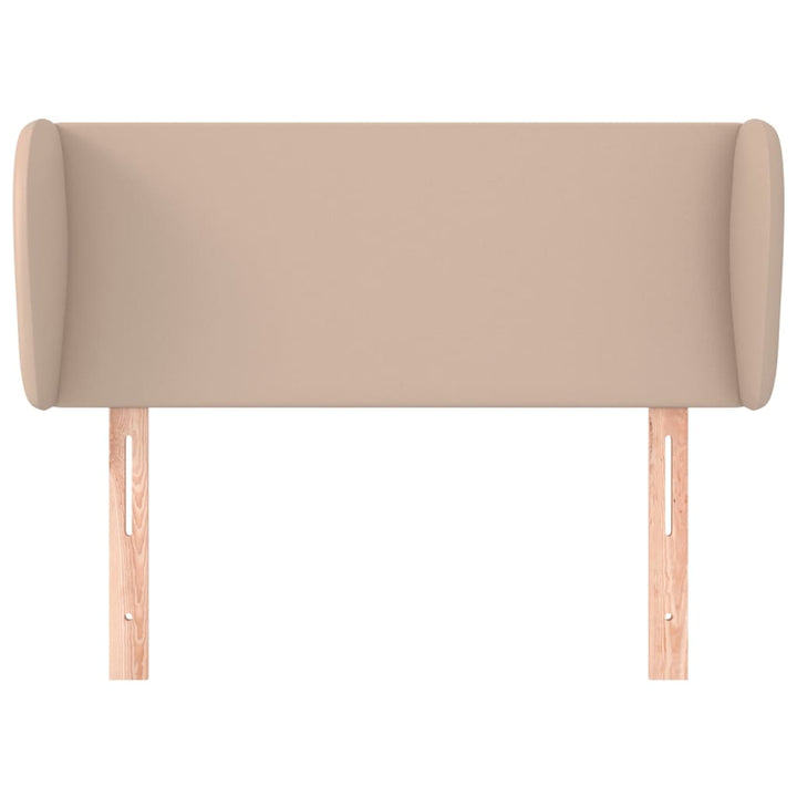 sengegavl med kanter 103x23x78/88 cm kunstlæder cappuccino