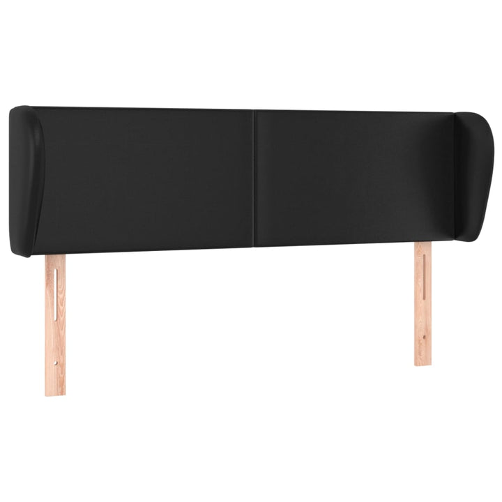 sengegavl med kanter 147x23x78/88 cm kunstlæder grå