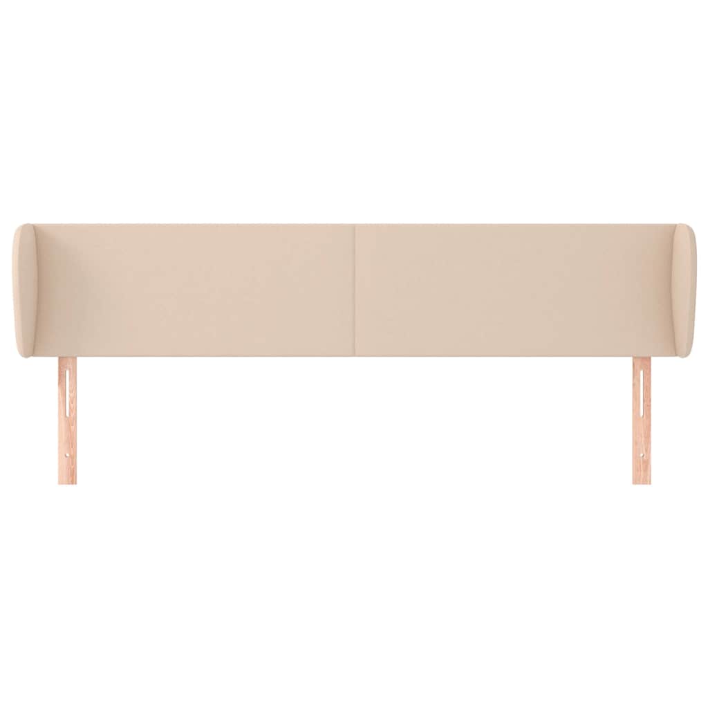 sengegavl med kanter 163x23x78/88 cm kunstlæder cappuccino