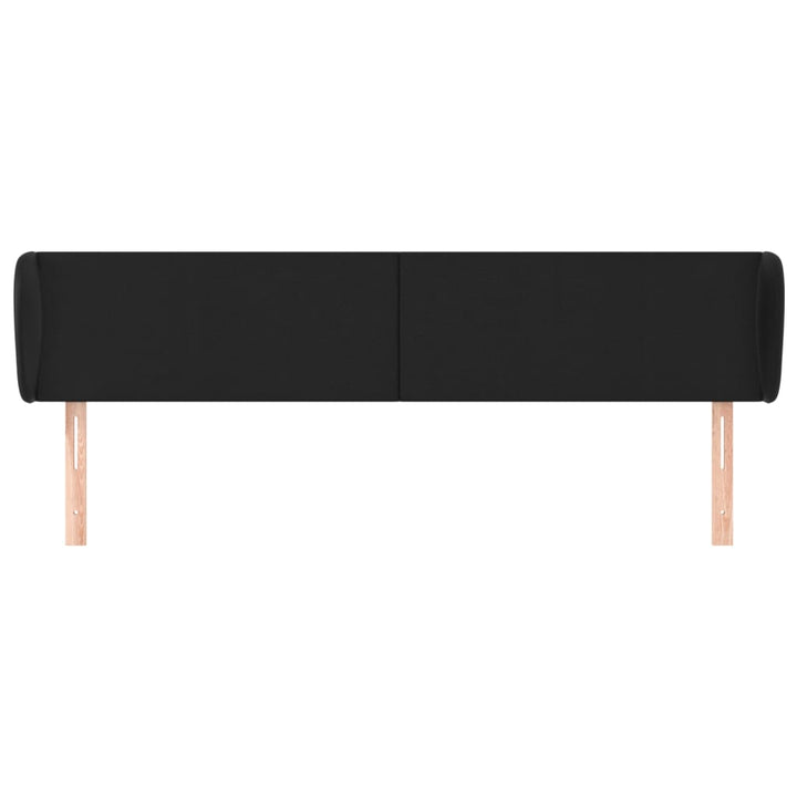 sengegavl med kanter 183x23x78/88 cm kunstlæder sort