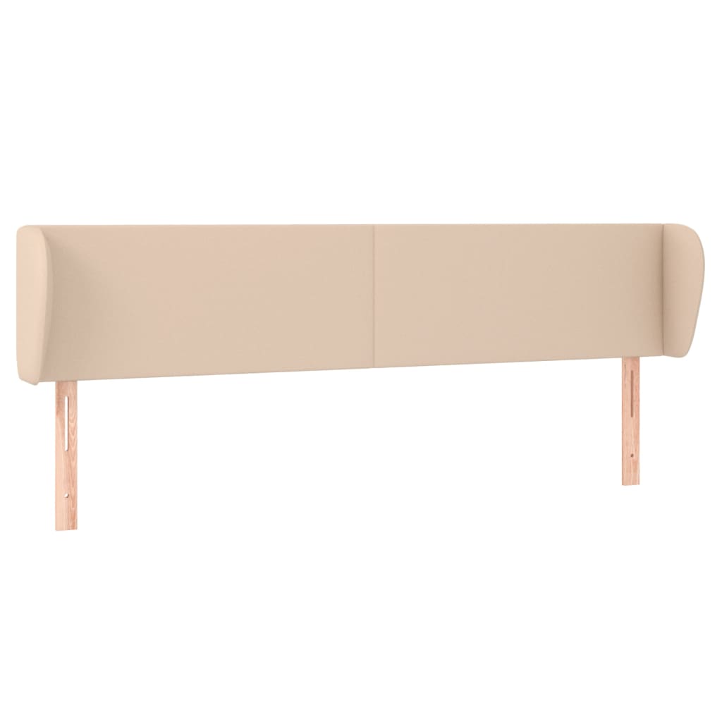 sengegavl med kanter 183x23x78/88 cm kunstlæder cappuccino