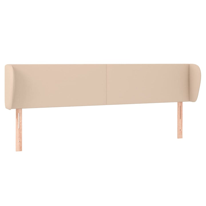 sengegavl med kanter 183x23x78/88 cm kunstlæder cappuccino
