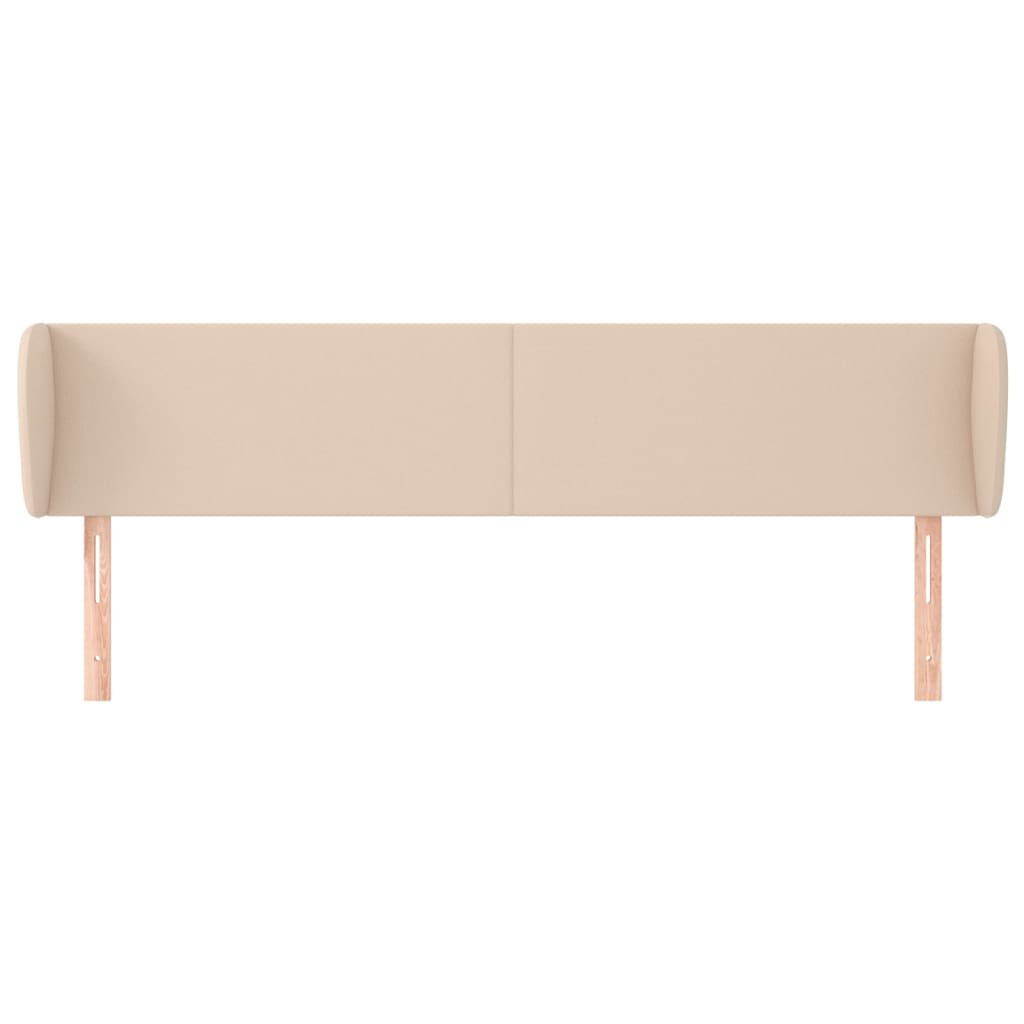 sengegavl med kanter 183x23x78/88 cm kunstlæder cappuccino