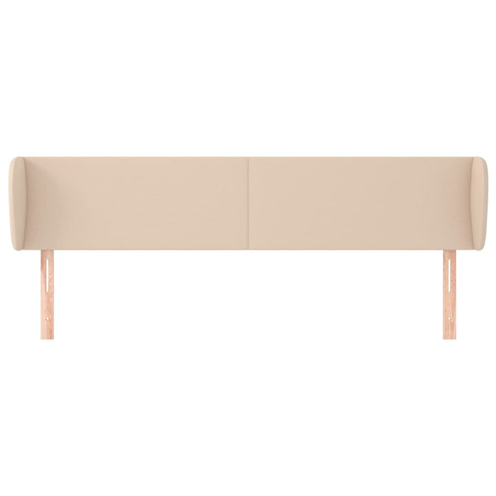 sengegavl med kanter 203x23x78/88 cm kunstlæder cappuccino