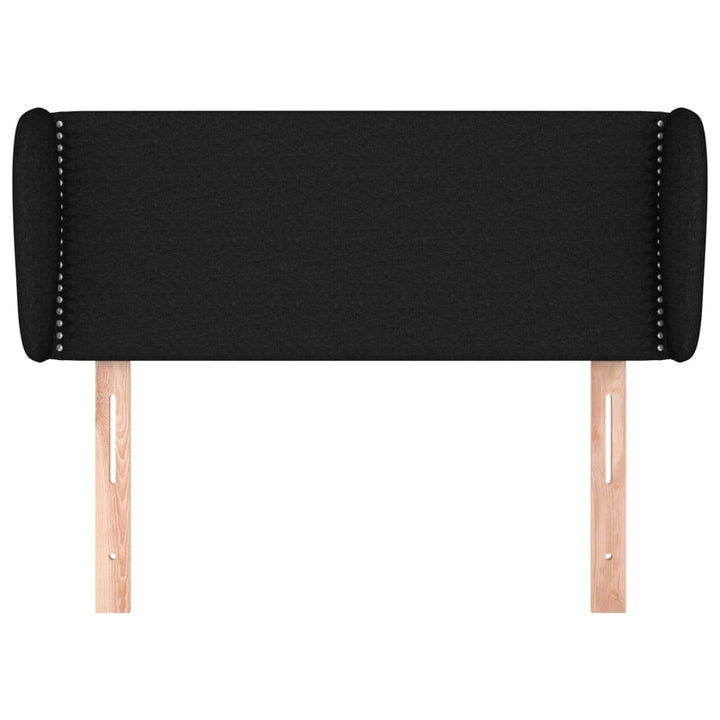 sengegavl med kanter 83x23x78/88 cm stof sort
