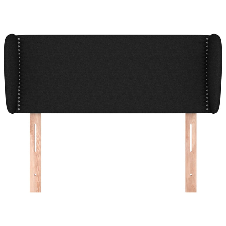 sengegavl med kanter 93x23x78/88 cm stof sort