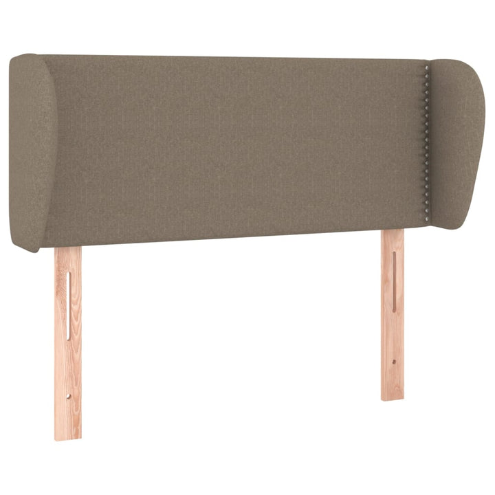 sengegavl med kanter 93x23x78/88 cm stof gråbrun