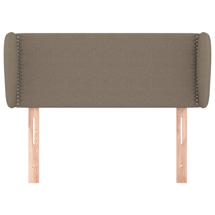 sengegavl med kanter 93x23x78/88 cm stof gråbrun