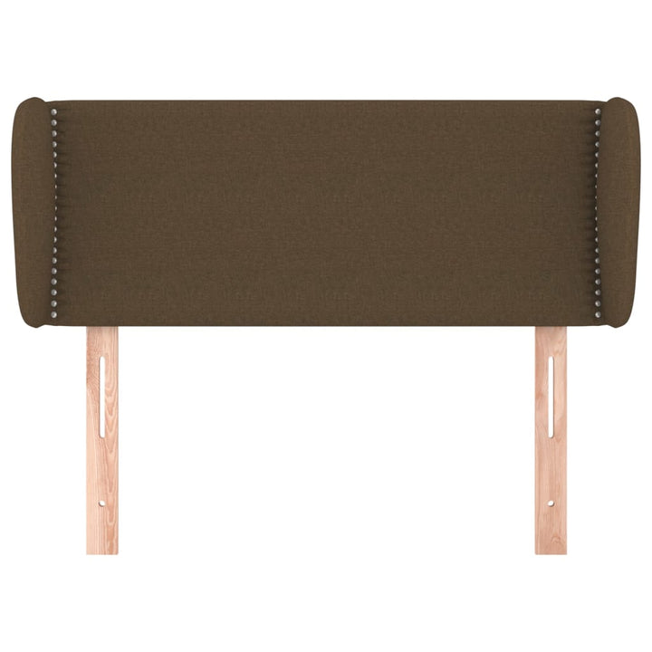 sengegavl med kanter 103x23x78/88 cm stof mørkebrun