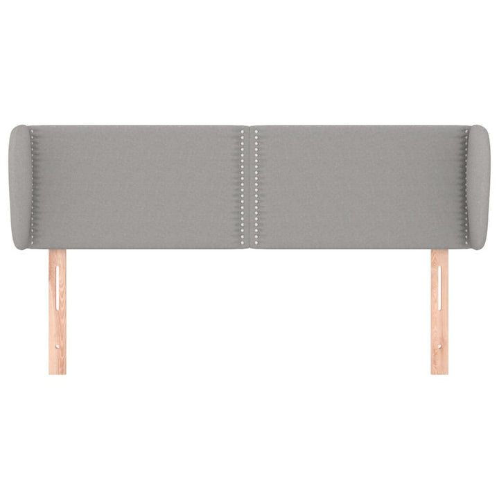sengegavl med kanter 147x23x78/88cm stof lysegrå