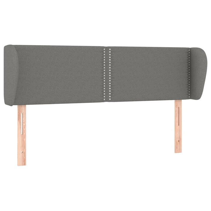 sengegavl med kanter 147x23x78/88 cm stof mørkegrå