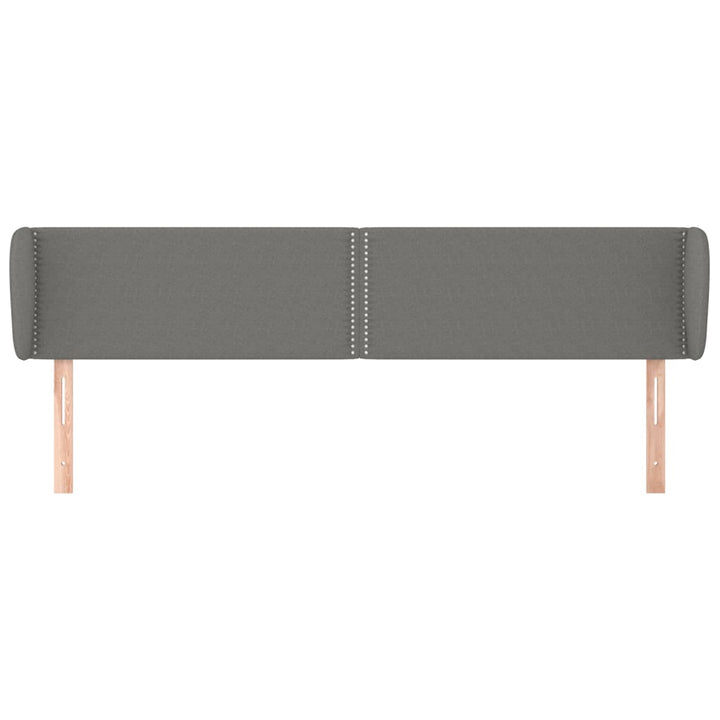 sengegavl med kanter 183x23x78/88 cm stof mørkegrå