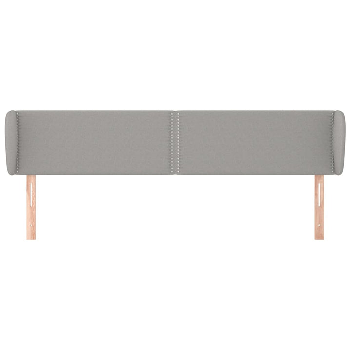 sengegavl med kanter 203x23x78/88cm stof lysegrå