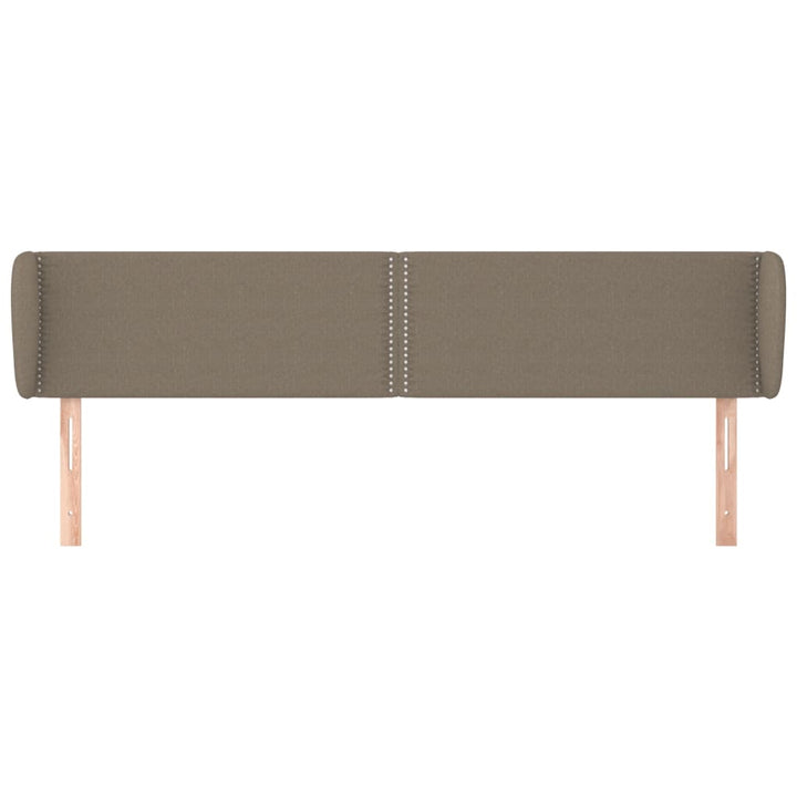 sengegavl med kanter 203x23x78/88 cm stof gråbrun