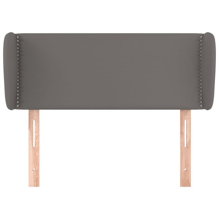 sengegavl med kanter 83x23x78/88 cm kunstlæder grå